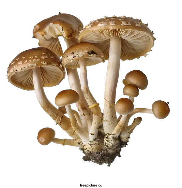 [Transparent Background PNG]Close Up of Brown Mushrooms