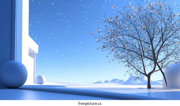 Winter Scene through a Window