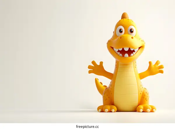 Cute Cartoon Dinosaur Character