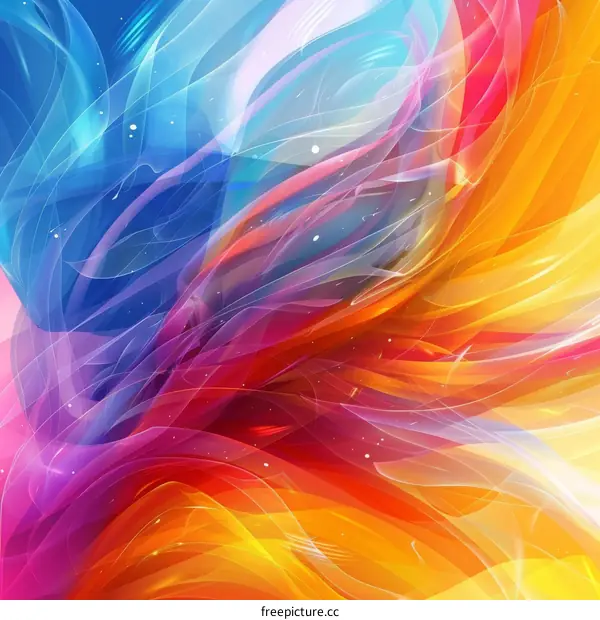 Abstract Colorful Flowing Lines