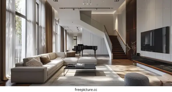 Modern Minimalist Living Room Interior