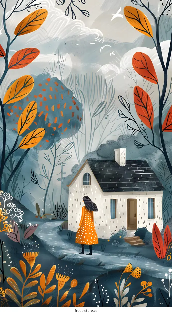 girl in the autumn forest