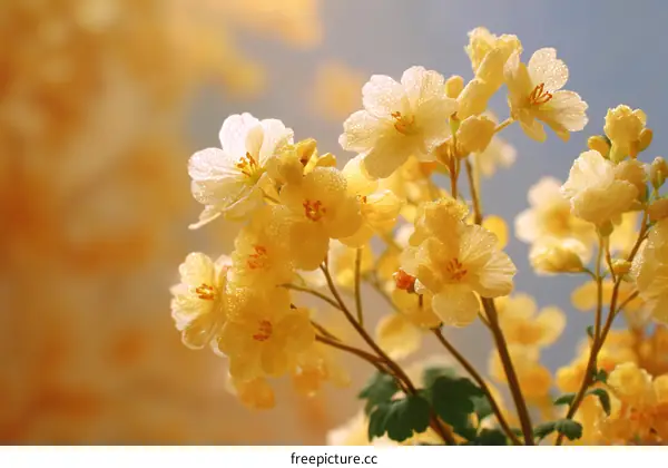 Beautiful Yellow Flowers in Soft Light