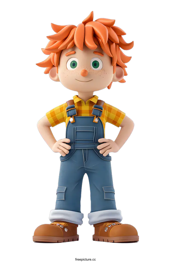 [Transparent Background PNG]3D rendering of a cartoon character