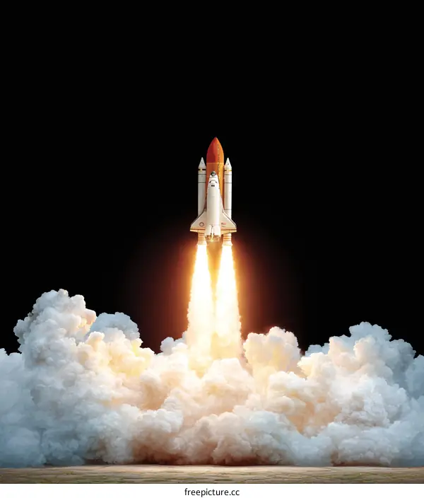 Space Shuttle Launch into the Cosmos