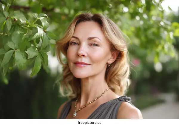 Mature Woman Outdoors in Nature