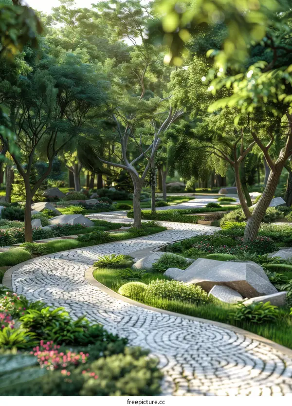 Modern Garden Landscape Design Rendering Effects