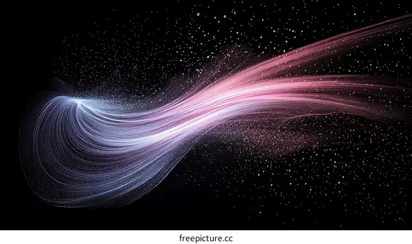 Abstract Flowing Lines with Sparkle