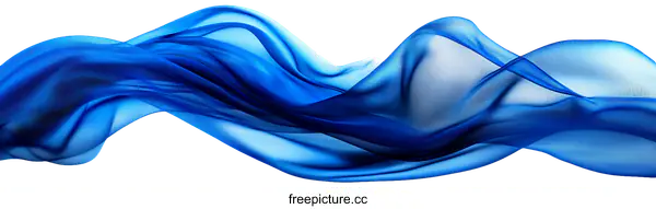 [Transparent Background PNG]Abstract Blue Flowing Fabric Design