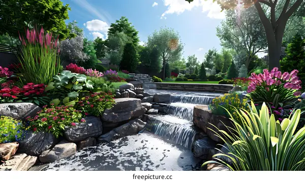 Garden landscape design renderings