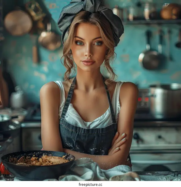 Young Woman Baking in the Kitchen