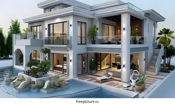 A modern style luxury villa