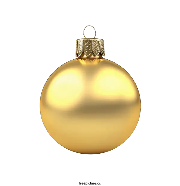 [Transparent Background PNG]Golden Christmas Ornament Ball Decoration