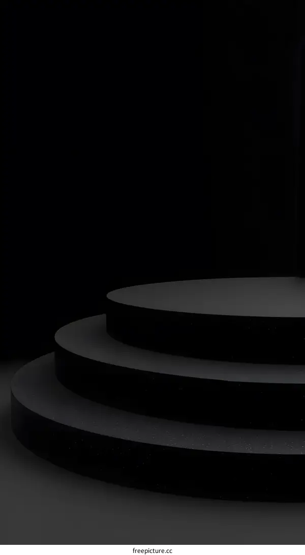 Black Minimalist 3D Platform Podium Mockup