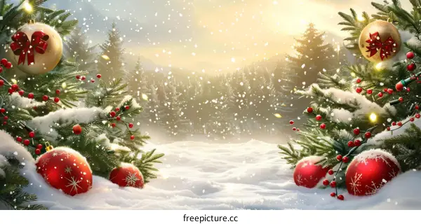 Christmas Snow Scene