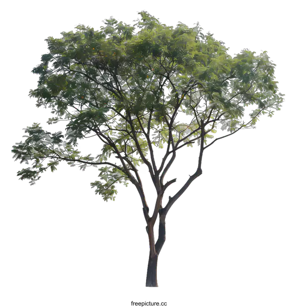 [Transparent Background PNG]Green Tree Isolated on White Background
