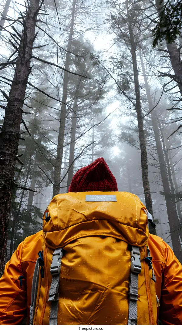 Hiking Backpack in Misty Forest