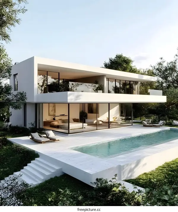 Modern Minimalist House With Pool Design