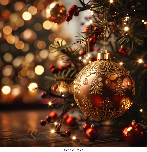 Christmas Home Decor with Vibrant Lights and Ornaments