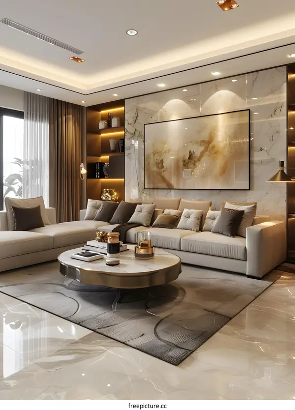 Modern minimalist style living room