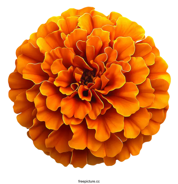 [Transparent Background PNG]Closeup Orange Flower Illustration
