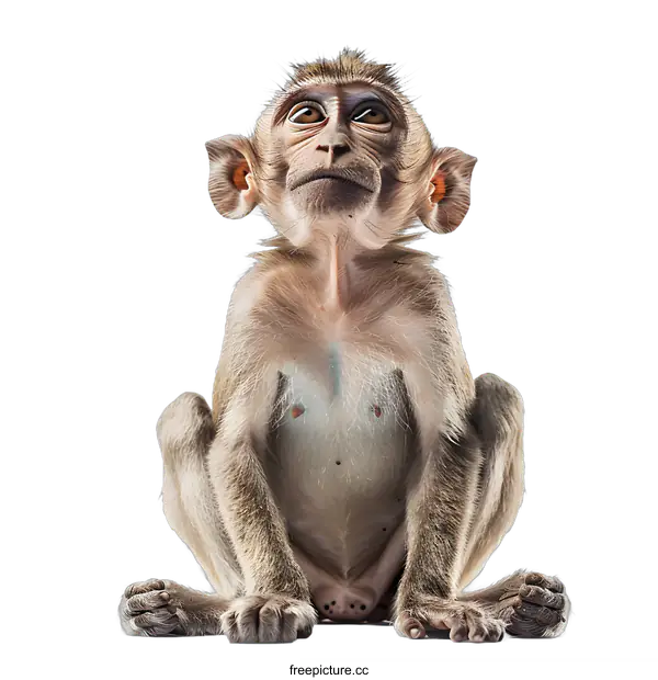 [Transparent Background PNG]monkey looking up