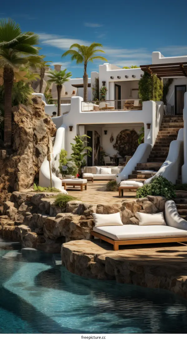 Modern villa with pool and ocean view