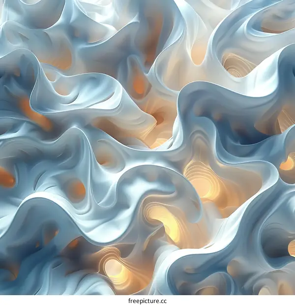 Abstract Painting in Blue and White