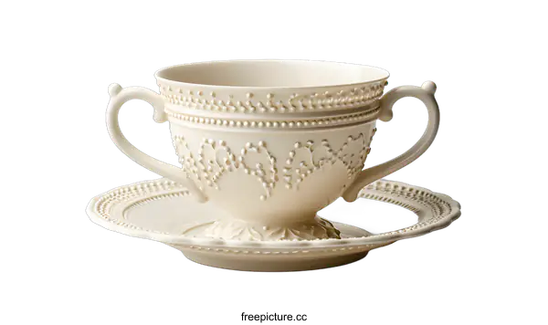 [Transparent Background PNG]Elegant Teacup and Saucer