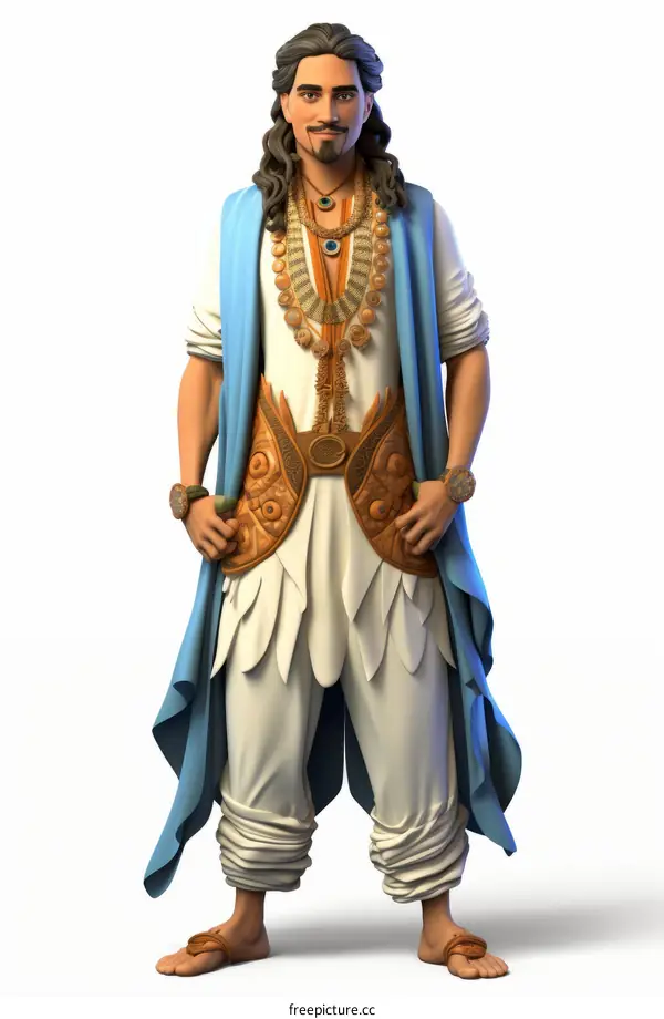 An illustration of a man wearing ancient Egyptian clothing