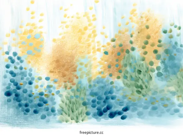 Abstract Watercolor Floral Composition