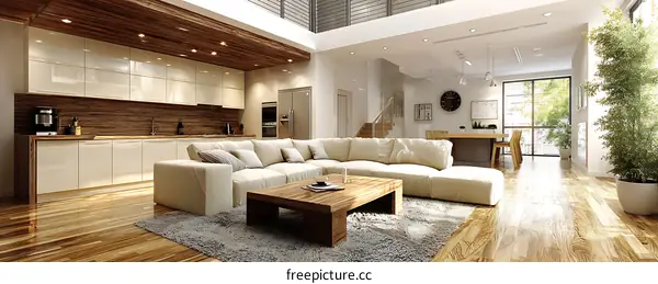 Modern Open-plan Living Area Interior Design