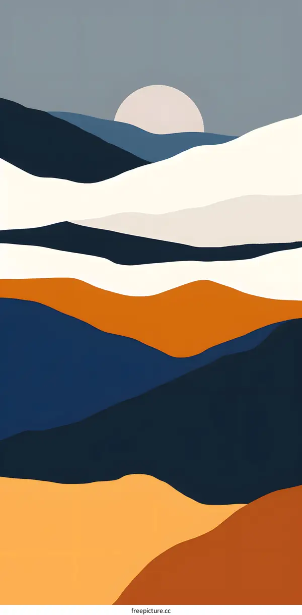 Abstract Mountain Landscape Art Print