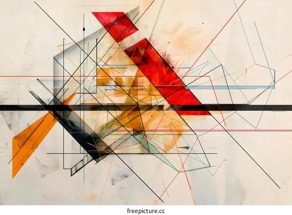 Abstract Art Design With Geometric Shapes