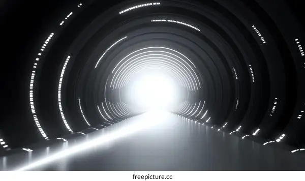 Abstract Futuristic Tunnel of Light