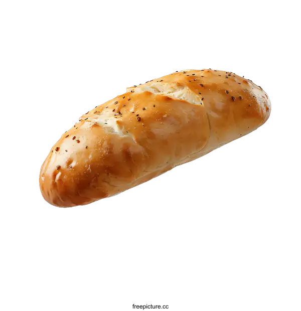 [Transparent Background PNG]Freshly Baked Bread Loaf with Seeds