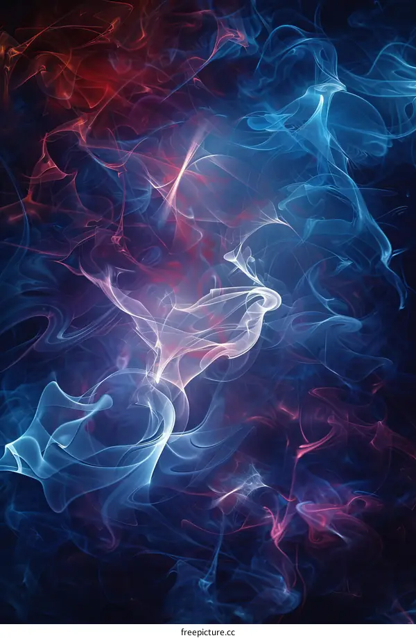 Abstract: Colorful Dark Smoke Seamless Loop