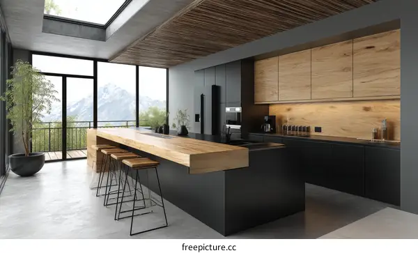 Modern Mountain View Kitchen Interior Design
