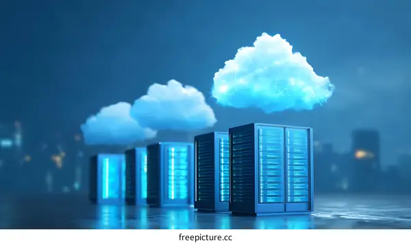 Cloud Computing Servers in a Modern City