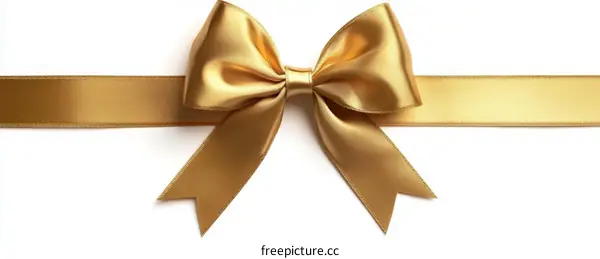 Golden Ribbon Bow for Gift Wrapping