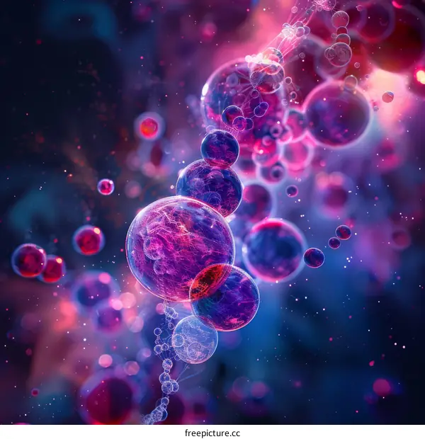 Colorful illustration of a molecular structure