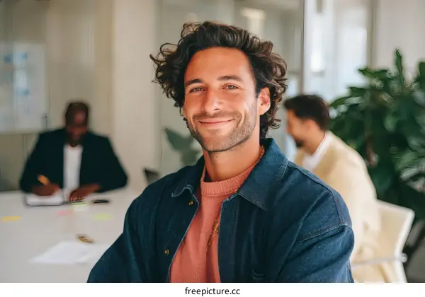Business Meeting in Modern Office