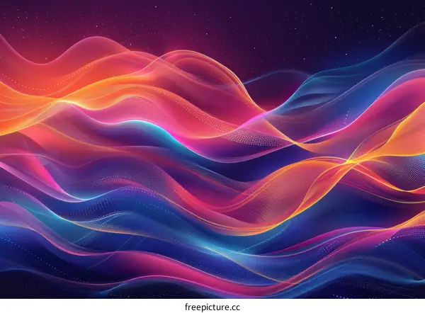 Abstract Colorful Wave Patterns Design