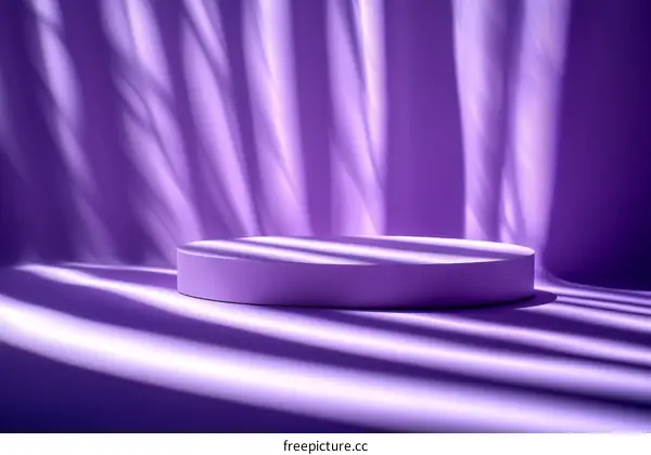 Purple Product Display Podium with Shadowing