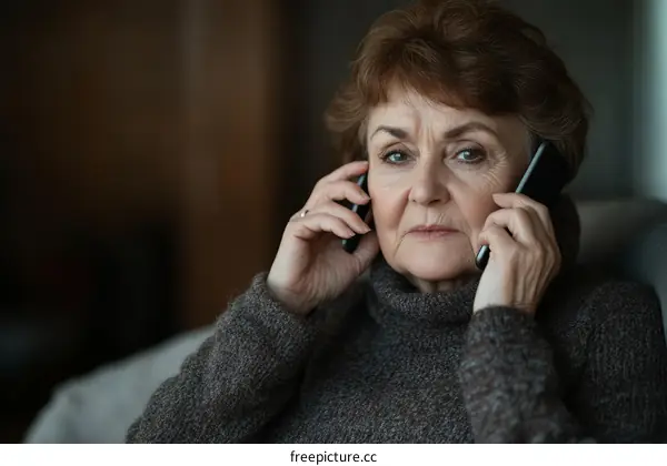 Senior Woman Talking on the Phone
