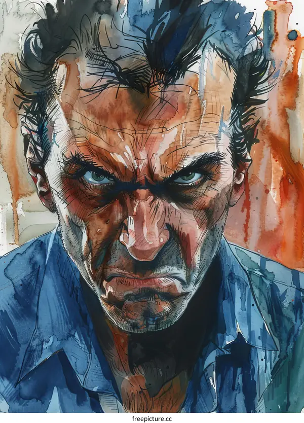 Clint Eastwood portrait illustration