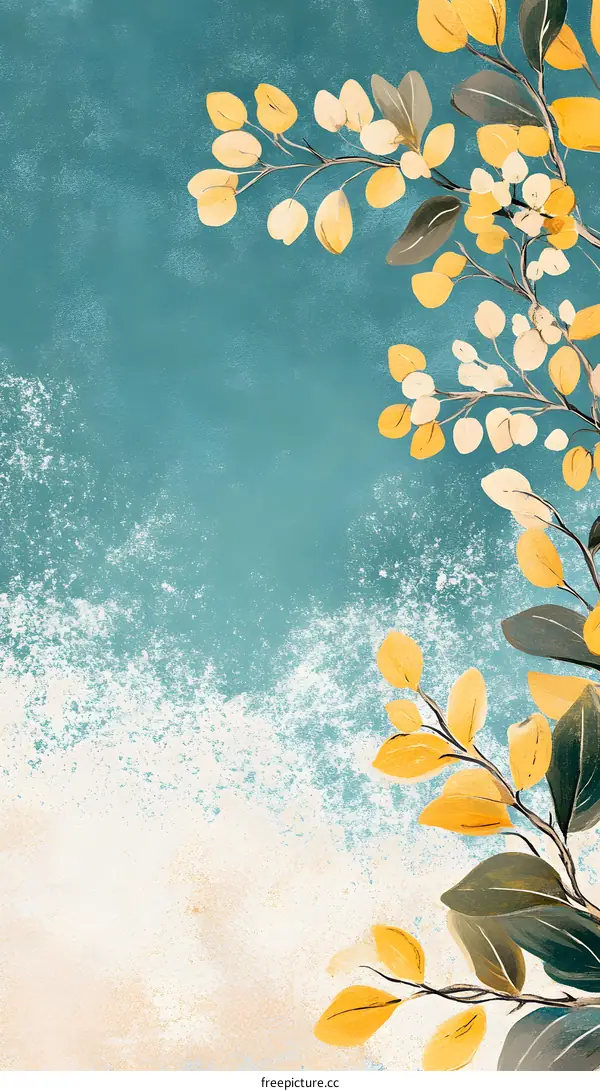 Watercolor Leaves Background