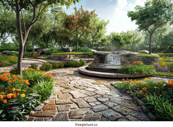 Garden Landscape Design 3D Visualization