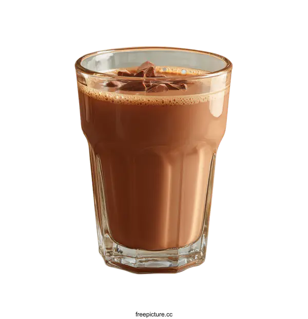 [Transparent Background PNG]Chocolate Drink in a Glass
