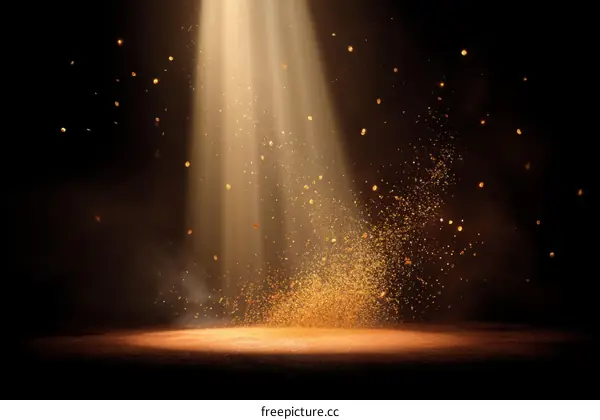 Golden Spotlight Abstract Background